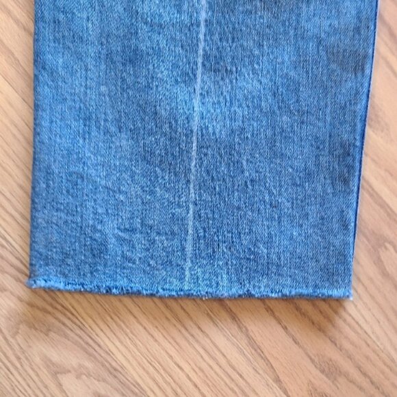 EVERLANE THE WAY HIGH JEAN STRAIGHT RAW HEM HIGH RISE STRETCH ORGANIC COTTON 26 - Picture 6 of 7